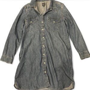 Gap denim long sleeve dress